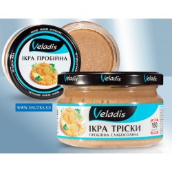 Икра трески пробойная, слабосоленая, 180гp